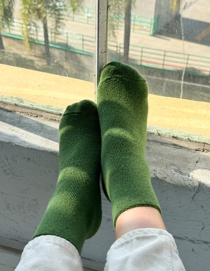 Kale Cotton Cloud Socks, Le Bon Shoppe