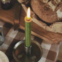 Antique Steel Hand Forged Candle Holder, Madam Stoltz