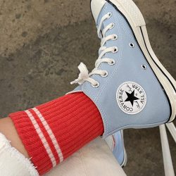 Coral Cotton Boyfriend Socks, Le Bon Shoppe