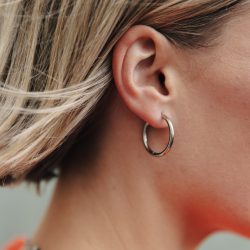Silver Hoop Earrings 2cm, Tarnish-Free Silver Plating