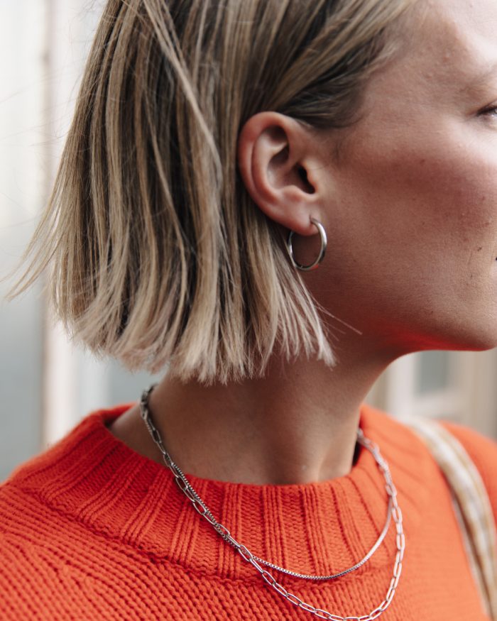 Silver Hoop Earrings 2cm, Tarnish-Free Silver Plating
