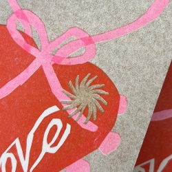 Love Heart Greeting Card, Hot Pink Press