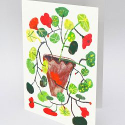 Nasturtium Greeting Card, Hot Pink Press