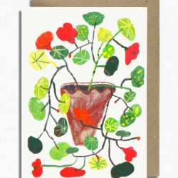 Nasturtium Greeting Card, Hot Pink Press
