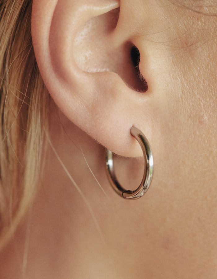 Silver Hoop Earrings 1.5cm, Tarnish-Free Silver Plating