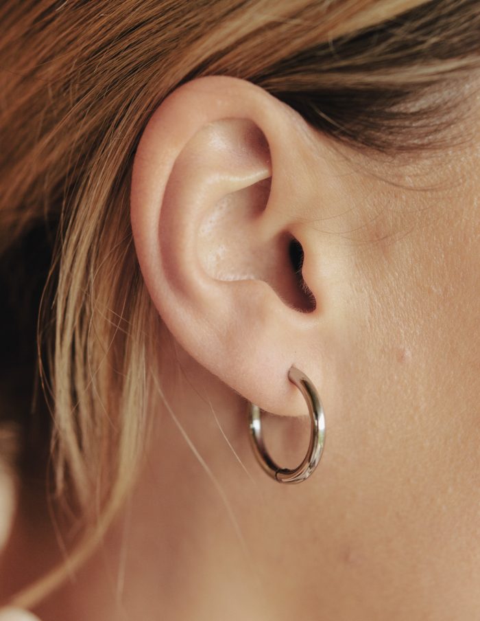 Silver Hoop Earrings 1.5cm, Tarnish-Free Silver Plating