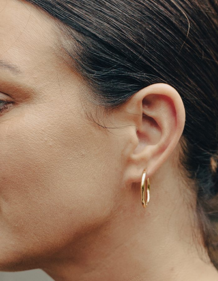 Gold Hoop Earrings 2cm, Tarnish-Free Gold Plating