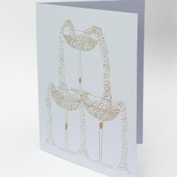 Gold Champagne Tower Greeting Card, Hot Pink Press
