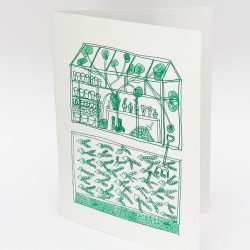 Greenhouse Print Greeting Card, Hot Pink Press