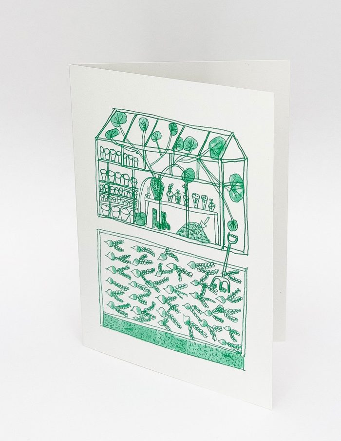 Greenhouse Print Greeting Card, Hot Pink Press