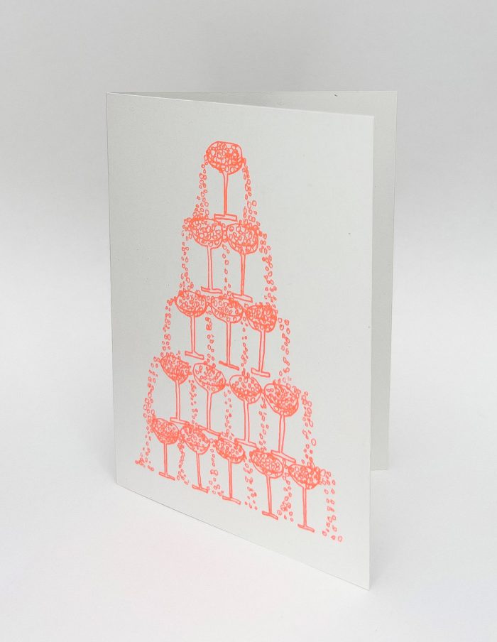 Champagne Greeting Card, Hot Pink Press