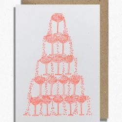 Champagne Greeting Card, Hot Pink Press