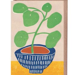 Pilea Plant Greeting Card, Luiza Holub