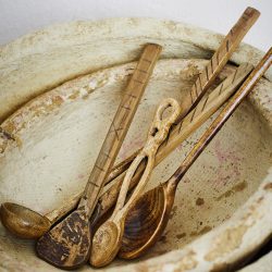 Hand Carved Wooden Serving Spoon, Madam Stoltz