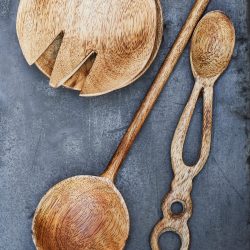 Hand Carved Wooden Serving Spoon, Madam Stoltz