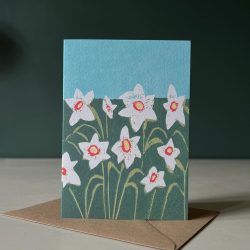 Narcissus Poeticus Greeting Card, Luiza Holub