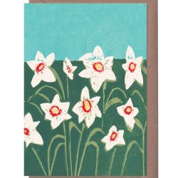 Narcissus Poeticus Greeting Card, Luiza Holub