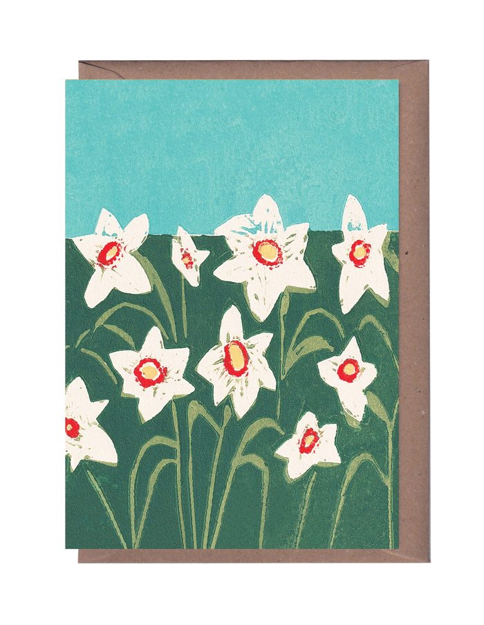 Narcissus Poeticus Greeting Card, Luiza Holub