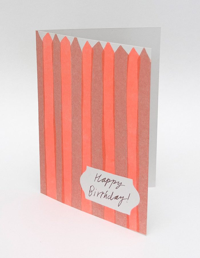 Happy Birthday Highlighter Greeting Card, Hot Pink Press