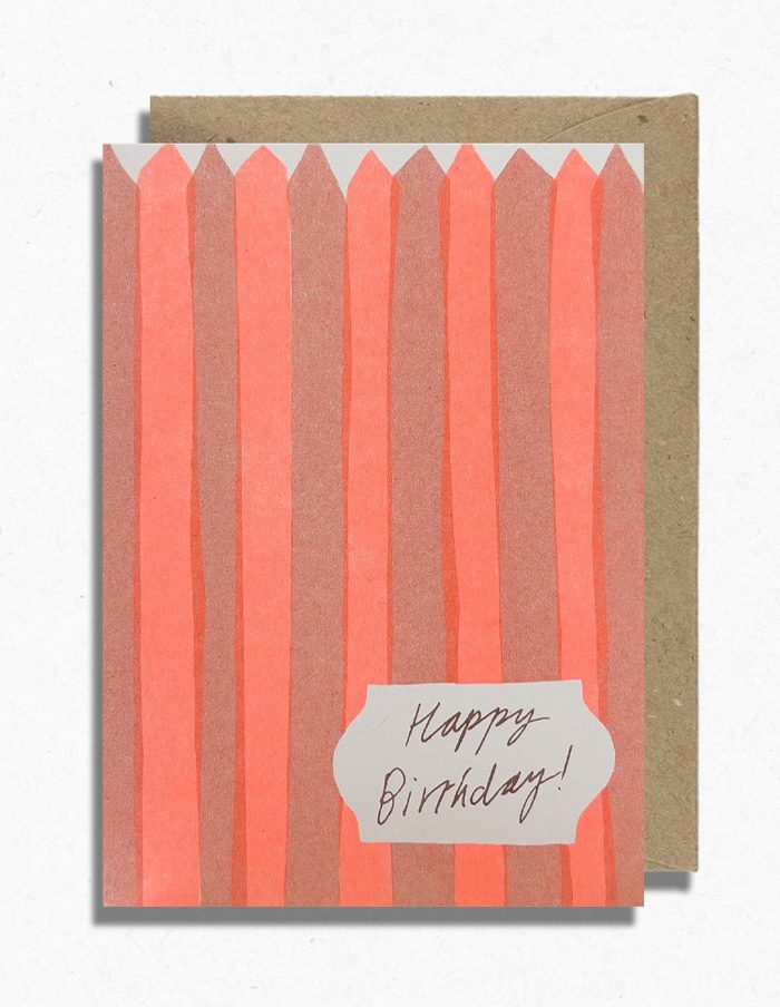 Happy Birthday Highlighter Greeting Card, Hot Pink Press