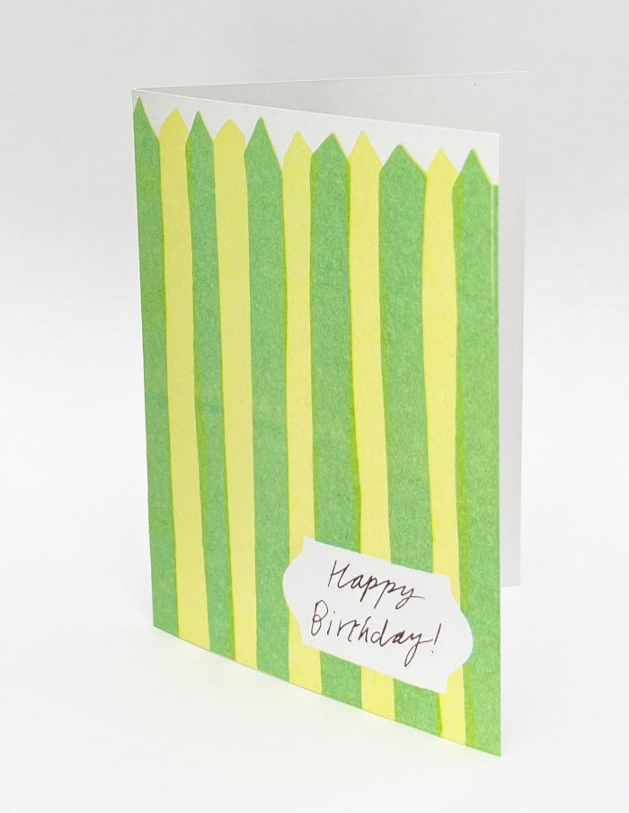 Happy Birthday Highlighter Green Greeting Card, Hot Pink Press