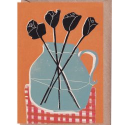 Roses in Vase Greeting Card, Luiza Holub