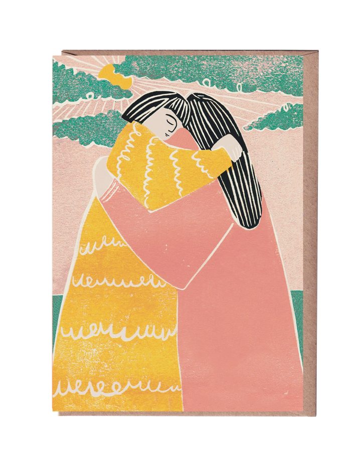 Warm Hugs Greeting Card, Luiza Holub