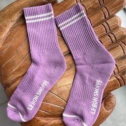Grape Purple Boyfriend Socks, Le Bon Shoppe