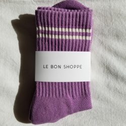 Grape Purple Boyfriend Socks, Le Bon Shoppe