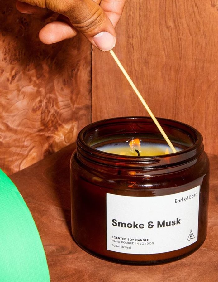 Smoke and Musk Soy Wax Candle 500ml, Earl Of East