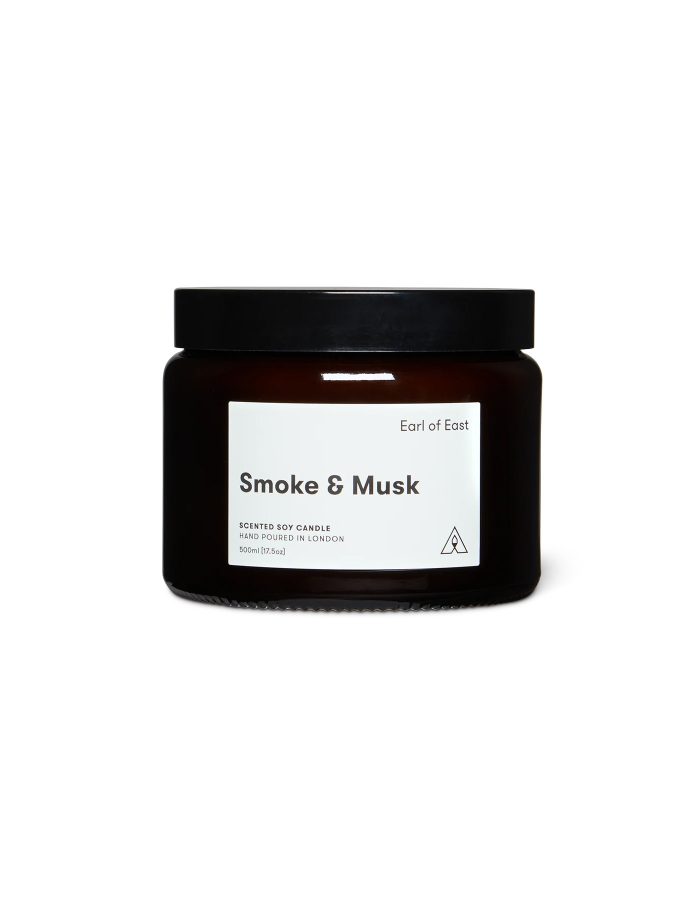 Smoke and Musk Soy Wax Candle 500ml, Earl Of East