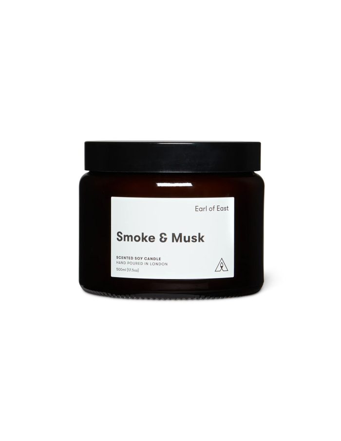 Smoke and Musk Soy Wax Candle 500ml, Earl Of East
