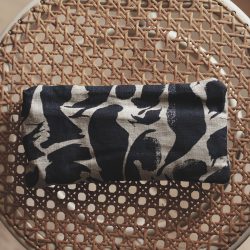 Printed Navy Linen Eye Pillow, Blästa Henriët