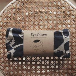 Printed Navy Linen Eye Pillow, Blästa Henriët