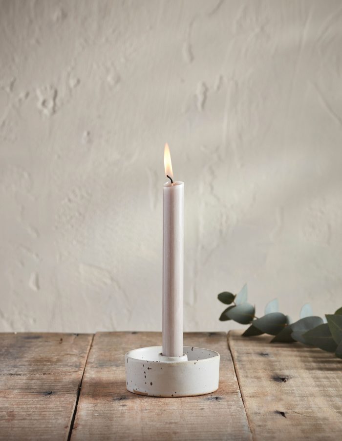 Mushroom Grey Dinner Candle Set, St Eval