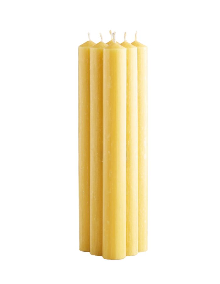 Ochre Yellow Dinner Candle Set, St Eval