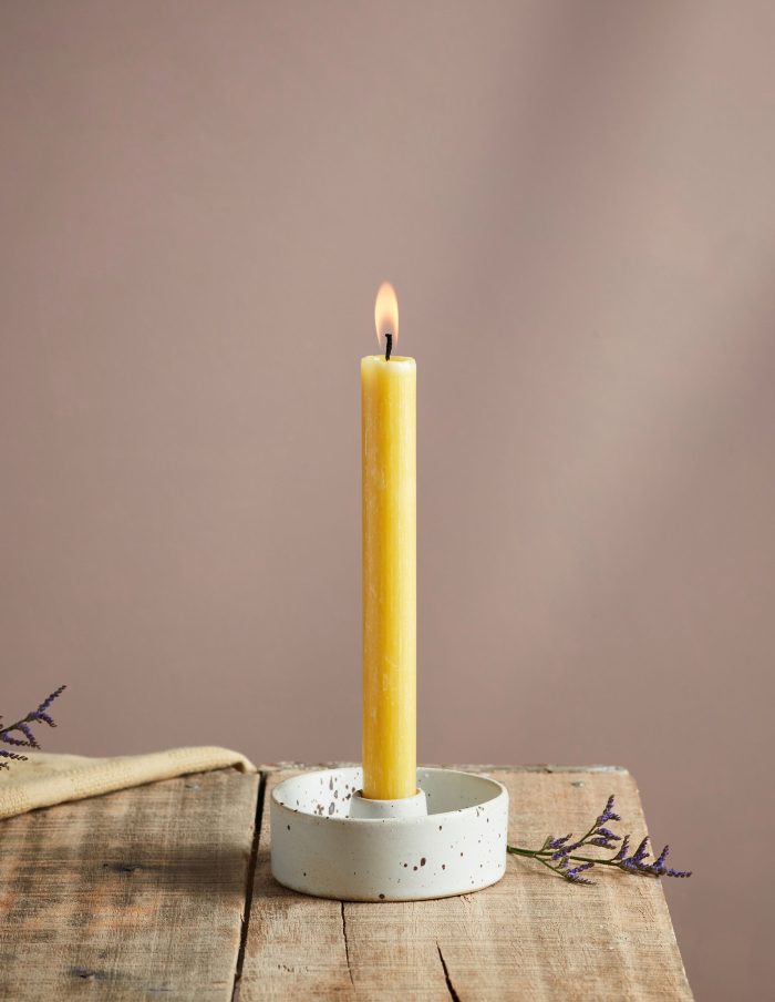 Ochre Yellow Dinner Candle Set, St Eval