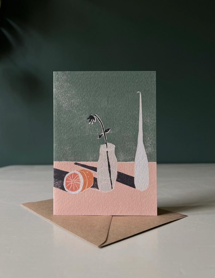 Grapefruit Still Life Greeting Card, Luiza Holub