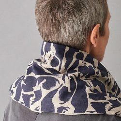 Printed Navy Linen Wheat Bag, Blasta Henriet