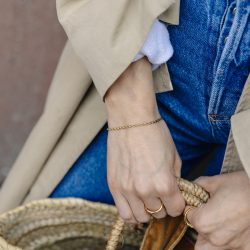 Gold 2mm Rope Twist Bracelet, Tarnish-Free Gold Plating