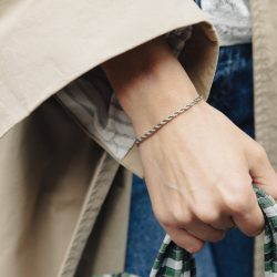 Silver 3mm Rope Twist Bracelet, Tarnish-Free Silver Plating