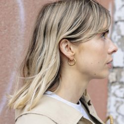 Gold Hoop Earrings 1.5cm, Tarnish-Free Gold Plating