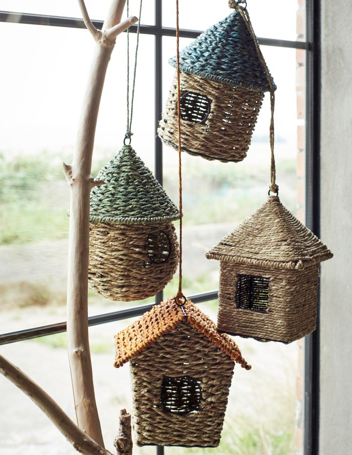 Woven Hanging Bird House, Madam Stoltz