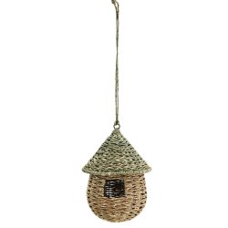 Round Woven Hanging Bird House, Madam Stoltz