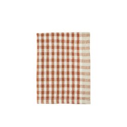 Burnt Orange Gingham Cotton Towel, Madam Stoltz