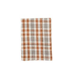 Burnt Orange Cotton Check Towel, Madam Stoltz