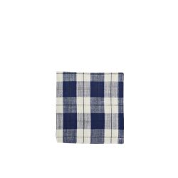 Navy Blue Check Cotton Napkin, Madam Stoltz
