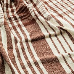 Cinnamon Checkered Recycled Cotton Throw, Madam Stoltz