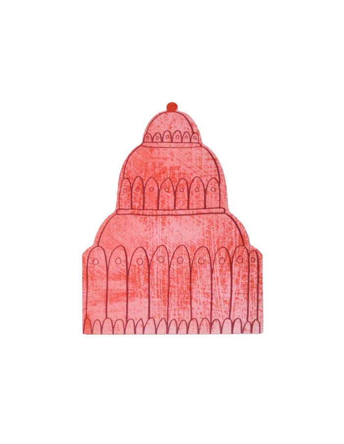 Pink Jelly Greeting Card, Mortlake Papers