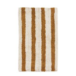 Mustard Striped Tufted Bath Mat, Madam Stoltz